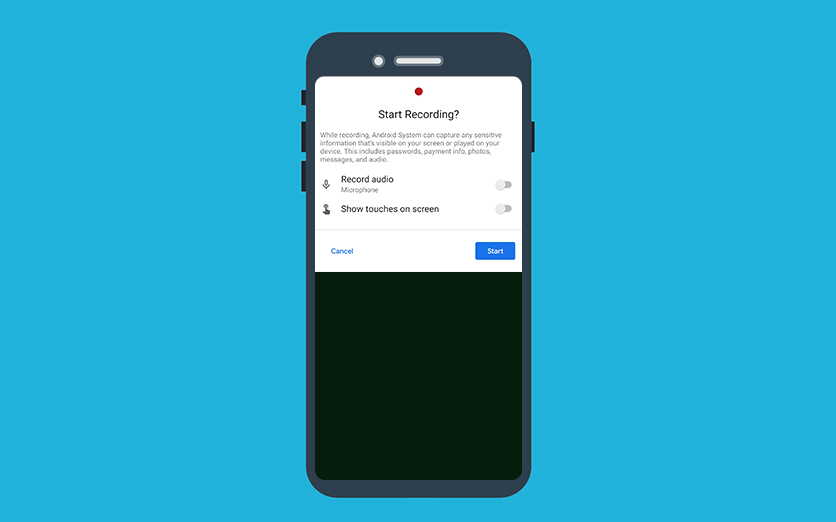 Provides inbuilt Screen Recorder