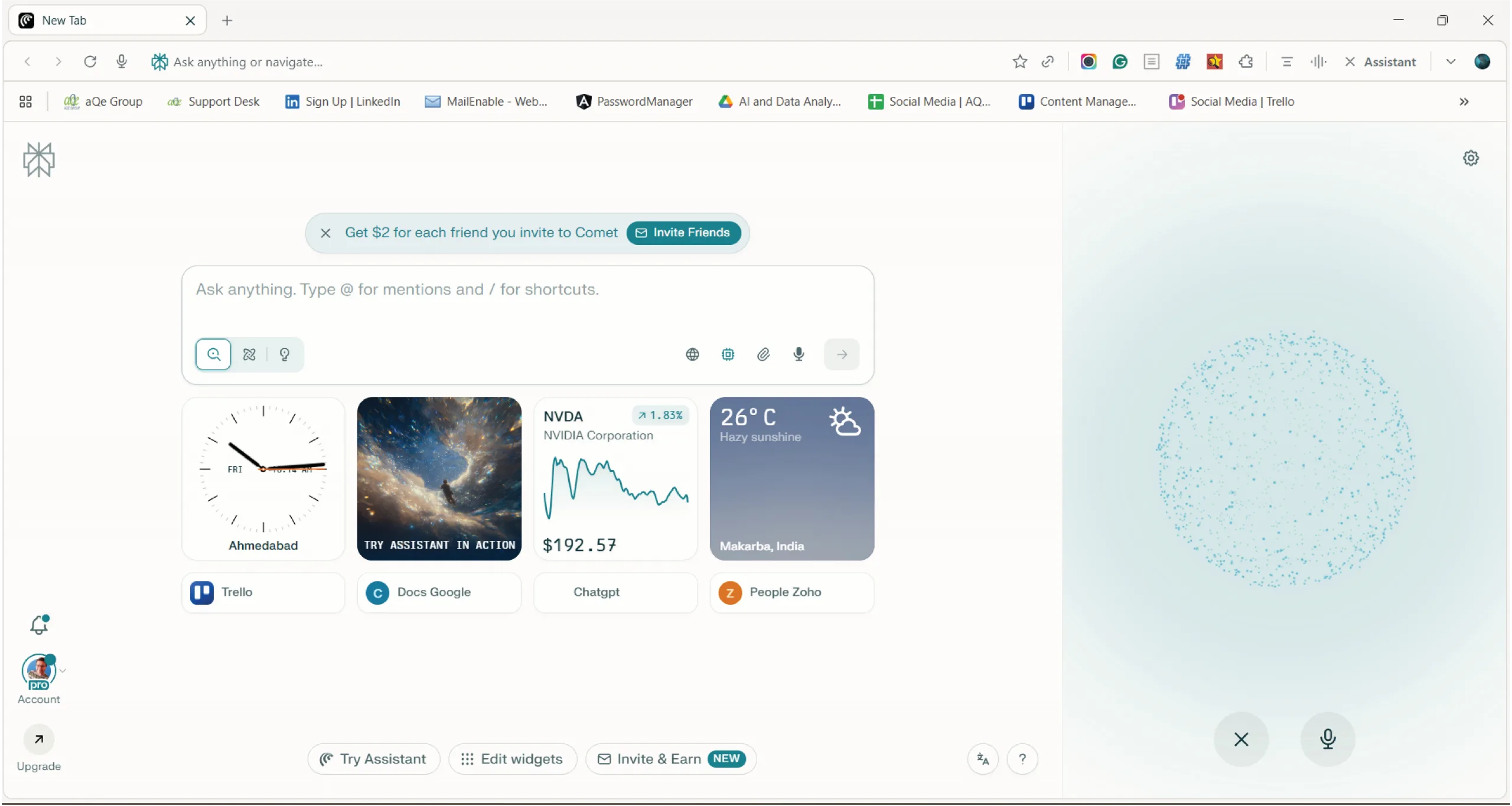 Perplexity AI hero section with futuristic website design concept