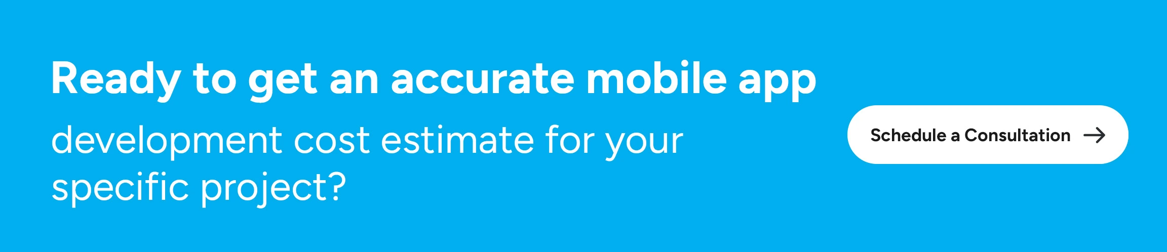 Request a custom mobile app development cost estimate banner for accurate project budgeting and planning