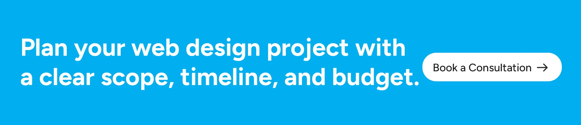 Plan your web design project with a clear scope, timeline, and budget.