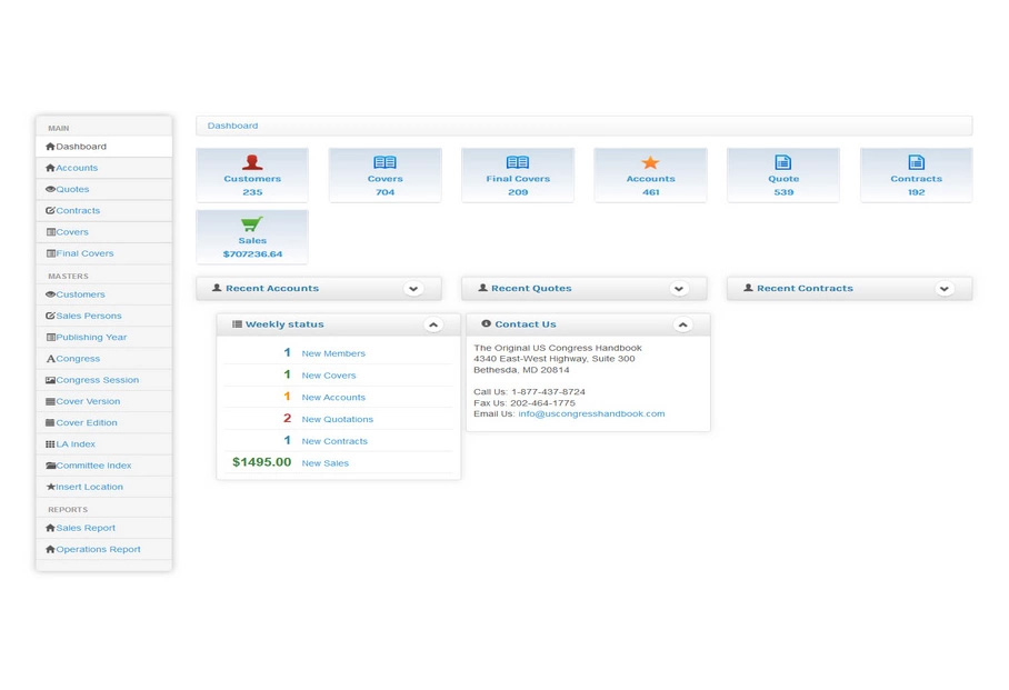 US Congress - Order, Production & Management