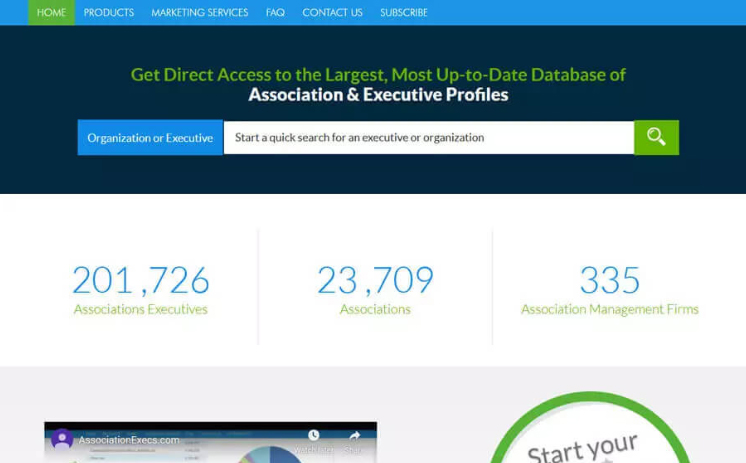 We handle the online database of 249,588+ decision-makers from 23K+ associations for AssociativeExecs.