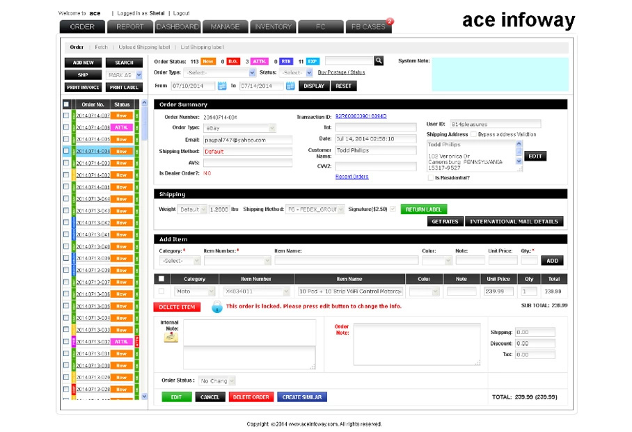 Customer Order Workflow On Single Platform