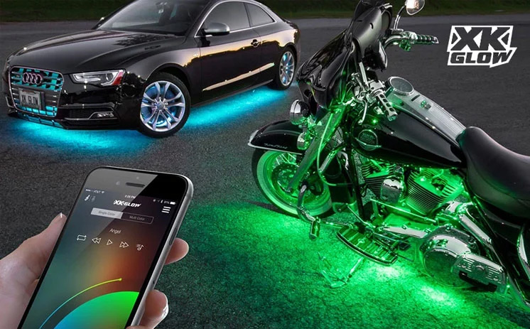 Bluetooth (BLE) based innovative Smartphone App to control Automotive LED lights.