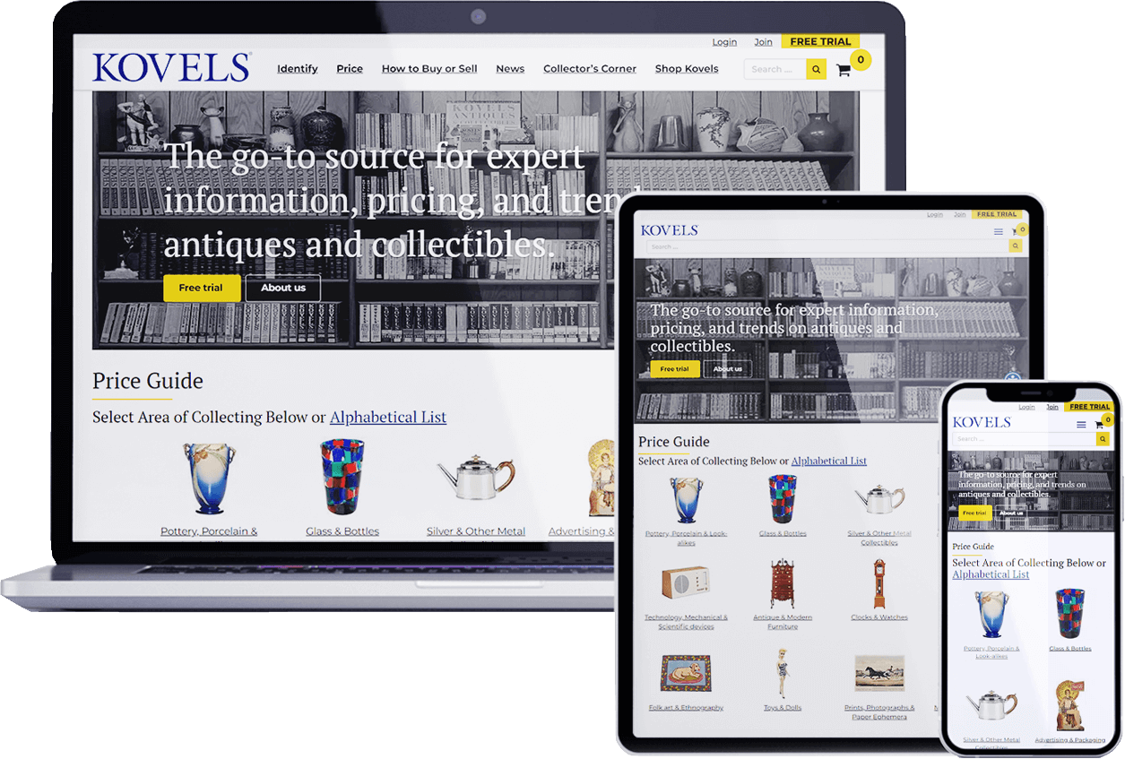 Kovels - An All-in-one eCommerce Store of Numerous 'Antiques and Collectibles'